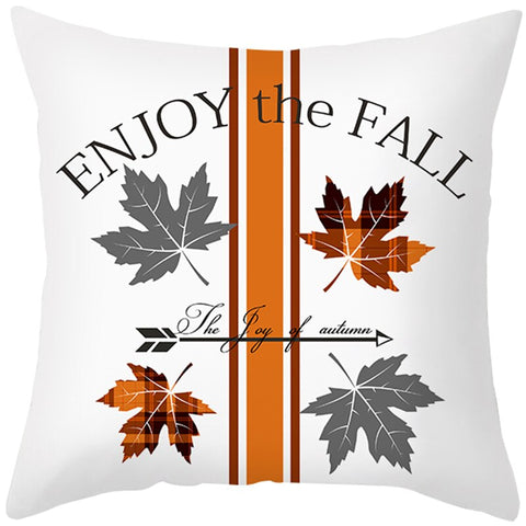 Happy Thanksgiving Cushion Cover Cartoon Maple leaf Pumpkin Pillow Case 45x45cm Halloween Autumn Decor Christmas 2022