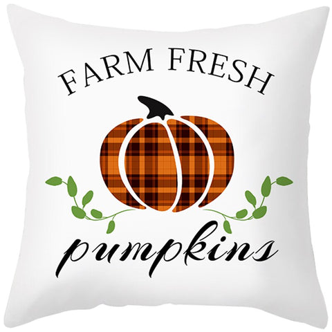 Happy Thanksgiving Cushion Cover Cartoon Maple leaf Pumpkin Pillow Case 45x45cm Halloween Autumn Decor Christmas 2022