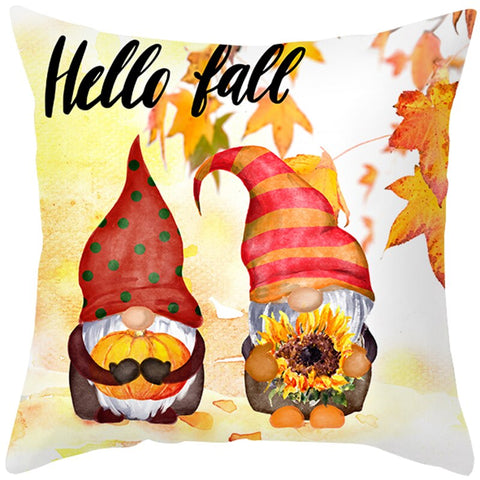 Happy Thanksgiving Cushion Cover Cartoon Maple leaf Pumpkin Pillow Case 45x45cm Halloween Autumn Decor Christmas 2022
