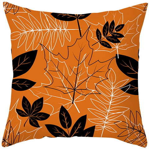 Happy Thanksgiving Cushion Cover Cartoon Maple leaf Pumpkin Pillow Case 45x45cm Halloween Autumn Decor Christmas 2022