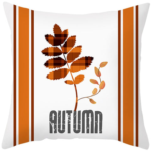 Happy Thanksgiving Cushion Cover Cartoon Maple leaf Pumpkin Pillow Case 45x45cm Halloween Autumn Decor Christmas 2022