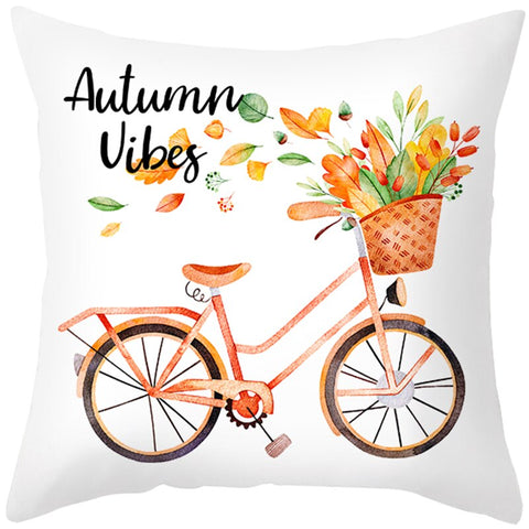 Happy Thanksgiving Cushion Cover Cartoon Maple leaf Pumpkin Pillow Case 45x45cm Halloween Autumn Decor Christmas 2022