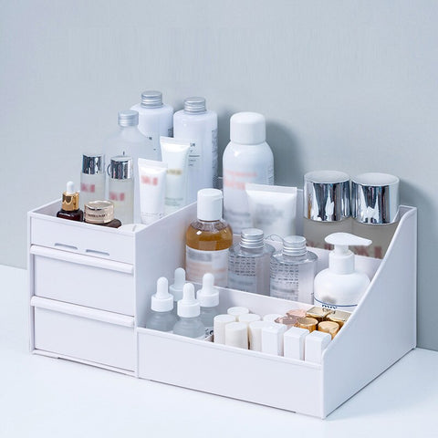 Makeup Organizer for Cosmetic Large Capacity Cosmetic Storage Box Organizer Desktop Jewelry Nail Polish Makeup Drawer Container