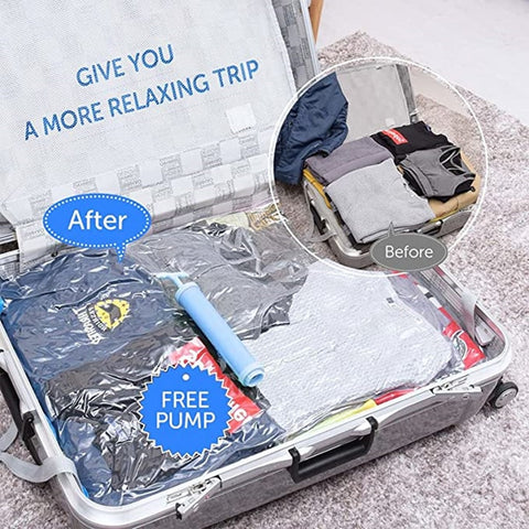 Multi Size Thickening Convenient Vacuum Bag Storage Bag Transparent Clothes Seal Compression Travel Space Saving Packing Bag