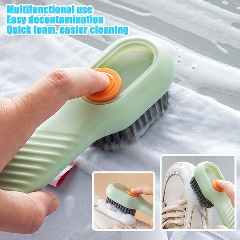 Multifunction Soft Bristled Liquid Shoe Brush Long Handle Brush Clothes Brush Shoe Clothing Board Brush Household Cleaning Tool
