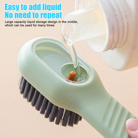 Multifunction Soft Bristled Liquid Shoe Brush Long Handle Brush Clothes Brush Shoe Clothing Board Brush Household Cleaning Tool