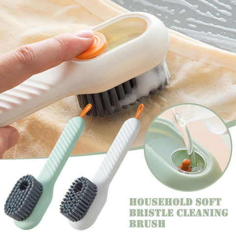 Multifunction Soft Bristled Liquid Shoe Brush Long Handle Brush Clothes Brush Shoe Clothing Board Brush Household Cleaning Tool