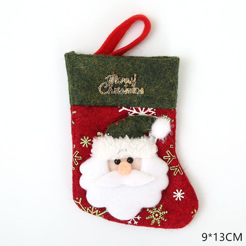 Christmas New Year 2023 Pocket Fork Knife Cutlery Holder Bag Home Party Table Dinner Decorations for Home Tableware Noel