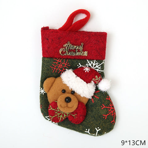 Christmas New Year 2023 Pocket Fork Knife Cutlery Holder Bag Home Party Table Dinner Decorations for Home Tableware Noel