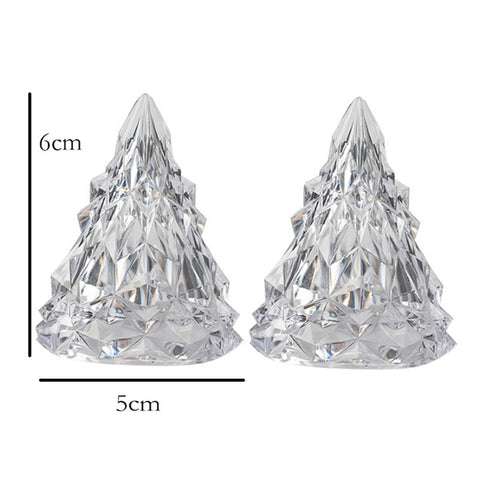 Night Light Crystal Mini Christmas Tree Light Flameless LED Decorative lights indoor LED Lamp Christmas Party Home Table Decor