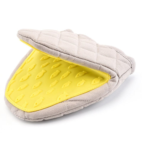One Piece Silicone Anti-scalding Oven Gloves Mitts Kitchen Silicone Gloves Tray Dish Bowl Holder Baking Insulation Hand Clip