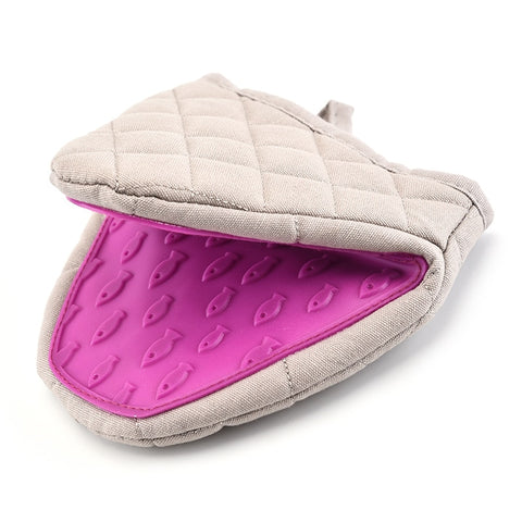 One Piece Silicone Anti-scalding Oven Gloves Mitts Kitchen Silicone Gloves Tray Dish Bowl Holder Baking Insulation Hand Clip