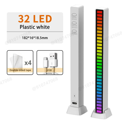 RGB LED Strip Light Music Sound Control Pickup Rhythm Ambient Lamp Atmosphere Night Lights For Bar Car Room TV Gaming Decoration