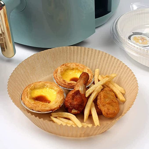 Round Air Fryer Disposable Non-stick Paper Liner Baking Paper for Air Fryer Oil-proof Water-proof Food Grade Parchment for Bakin