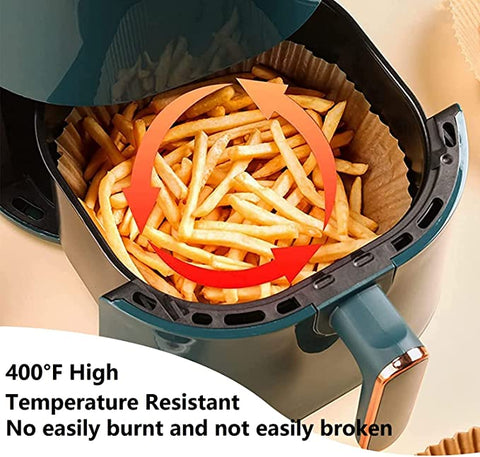 Round Air Fryer Disposable Non-stick Paper Liner Baking Paper for Air Fryer Oil-proof Water-proof Food Grade Parchment for Bakin