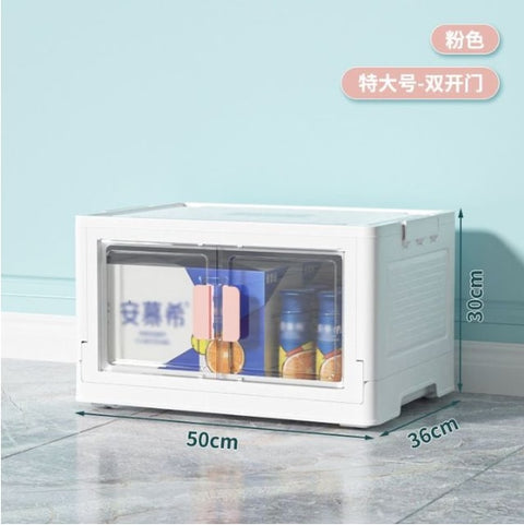 Large Capacity Storage Box Transparent Stackable Foldable