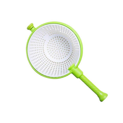 Salad Spinner Vegetable Drain Basket Scratch Resistant Spinning Colander with Collapsible Handle Fruit Vegetable Washing Basket