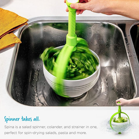 Salad Spinner Vegetable Drain Basket Scratch Resistant Spinning Colander with Collapsible Handle Fruit Vegetable Washing Basket