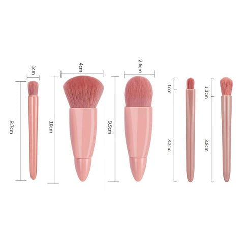 Makeup Brushes Set With Mirror Box Blush Lip Eye Shadow Brush Professional Cosmetic Brushes Kit Portable Travel Mini Beauty Tool