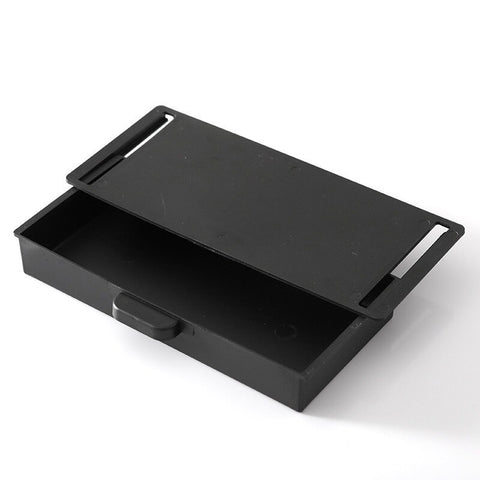 Self-Adhesive Under Desk Drawer Hidden Storage Box Makeup Organizer Self Stick School Stationery Case Pencil Tray Pen Holder