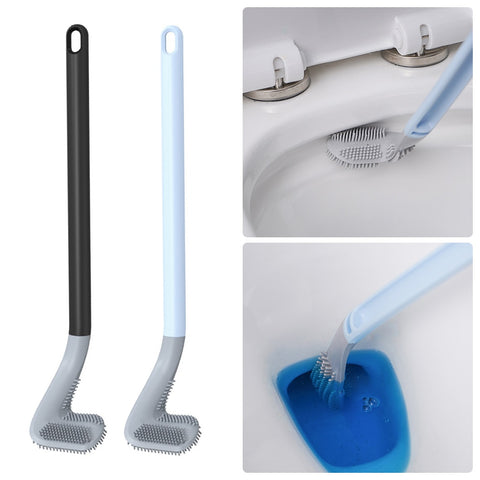 Silicone Bristle Golf Toilet Brush with Drying Holder