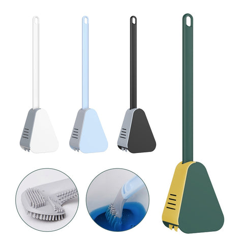 Silicone Bristle Golf Toilet Brush with Drying Holder