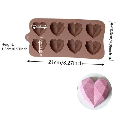 Silicone Mold 12 Even Chocolate Mold Fondant Patisserie Candy Bar Mould Cake Mode Decoration Kitchen Baking Accessories