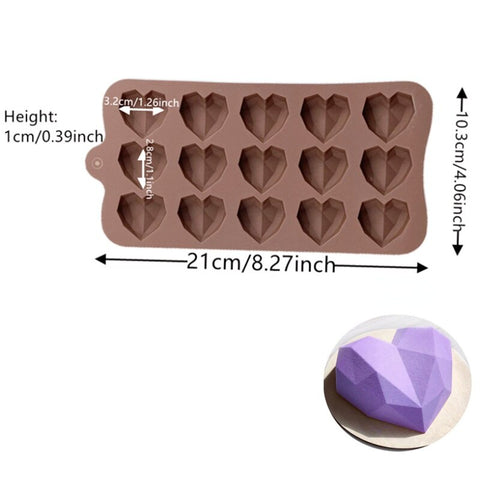 Silicone Mold 12 Even Chocolate Mold Fondant Patisserie Candy Bar Mould Cake Mode Decoration Kitchen Baking Accessories