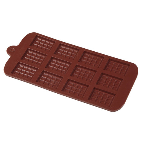 Silicone Mold 12 Even Chocolate Mold Fondant Patisserie Candy Bar Mould Cake Mode Decoration Kitchen Baking Accessories