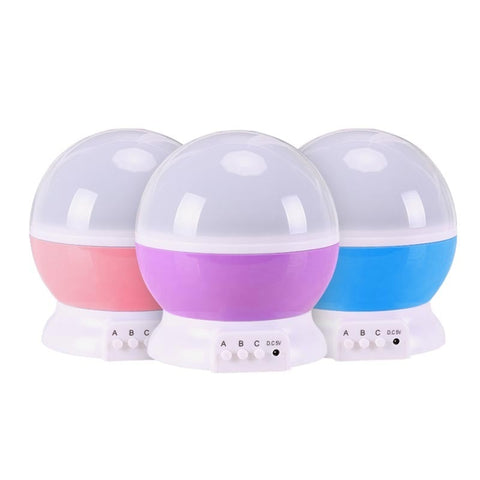 Star Projector Lamp LED Night Light Children Bedroom Baby Lamp Decor Rotating Starry Nursery Moon Galaxy Projector Table Lamp