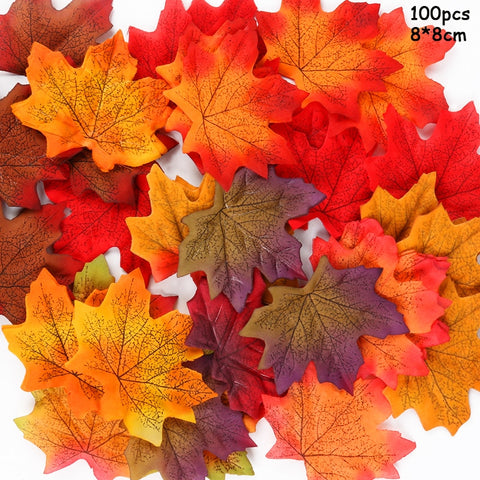 Thanksgiving Maple Leaves Artificial Fall Maple Leaves String Lights Garland Halloween Autumn Leaves Decoration Wedding Decor