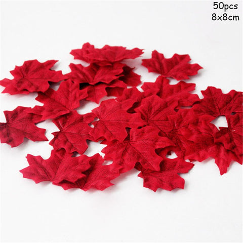 Thanksgiving Maple Leaves Artificial Fall Maple Leaves String Lights Garland Halloween Autumn Leaves Decoration Wedding Decor