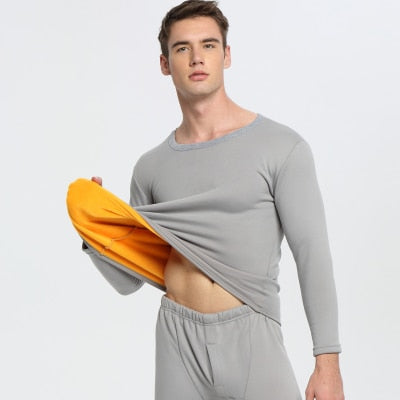 Thermal Underwear men Winter Women Long Johns sets fleece keep warm in cold weather size L to 6XL