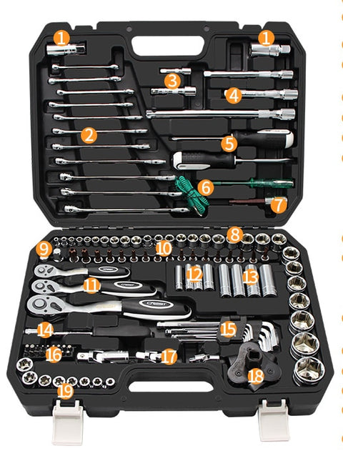 Tool Set Hand Tools for Car Repair Ratchet Spanner Wrench Socket Set Car tire Repair mechanical Tool ferramentas Kits completo