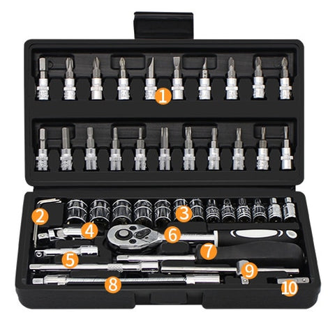 Tool Set Hand Tools for Car Repair Ratchet Spanner Wrench Socket Set Car tire Repair mechanical Tool ferramentas Kits completo