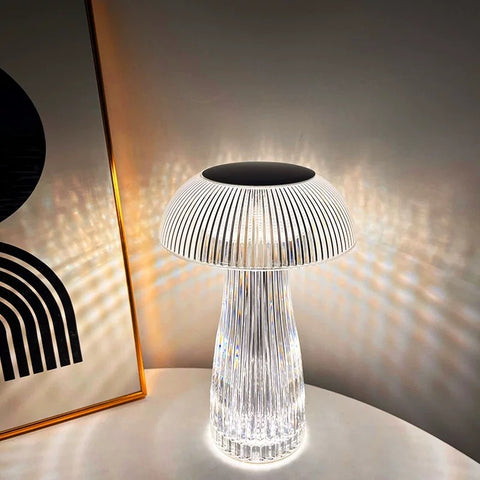 Transparent Nightlights Mushroom Lamp Bedroom Night Lamp Jellyfish Lamp Atmosphere Decoration Crystal Table Light Christmas Gift