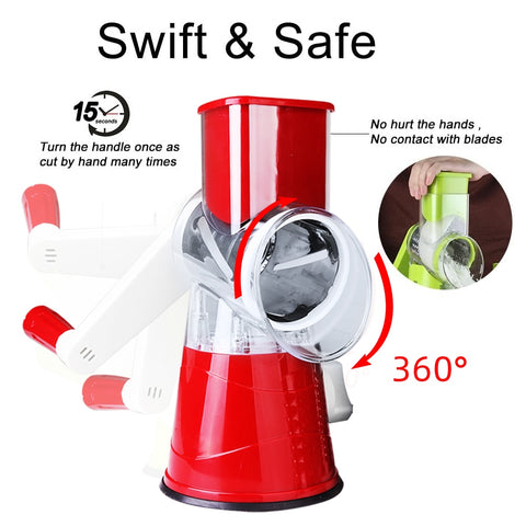 Vegetable Cutter Manual Mandoline Slicer Cheese Grater Kitchen Utensil