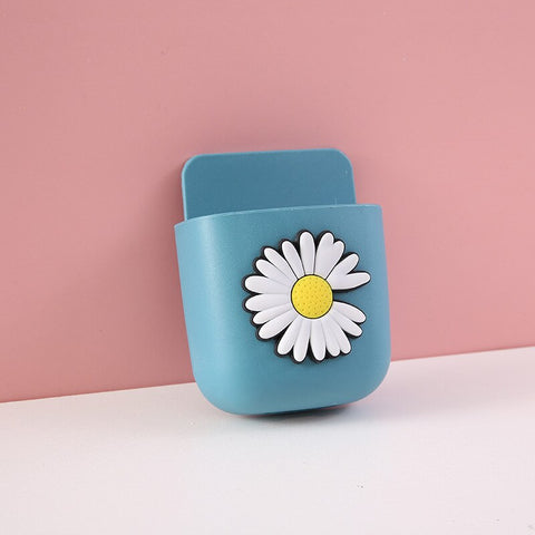 Wall-mounted Mobile Phone Charging Box Remote Storage Box Cartoon Bedside Phone Hanger Decoration Wall Holder for Stationery