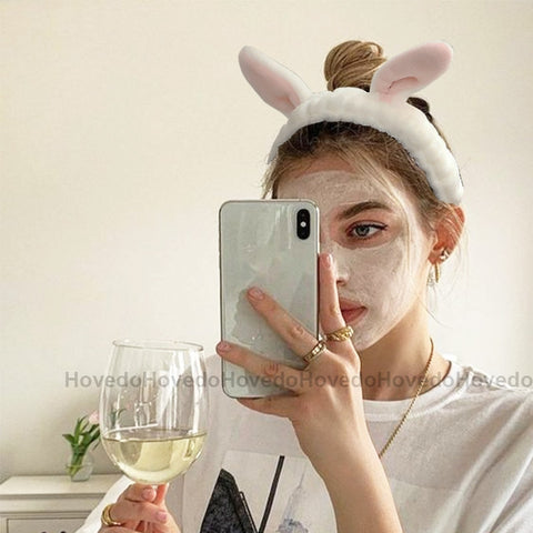 Wash Face Hair Holder Hairbands Soft Warm Coral Fleece Bow Animal Ears Headband For Women Girls Turban Fashion Hair Accessories