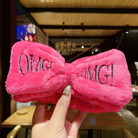 Wash Face Hair Holder Hairbands Soft Warm Coral Fleece Bow Animal Ears Headband For Women Girls Turban Fashion Hair Accessories