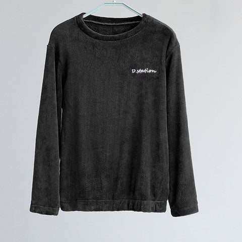 Women Winter Flannel Pajama Set Fleece Pajamas Sleepwear Homewear Thick Warm Velvet Female Suit Fall Sweatshirt Ladies Pyjama