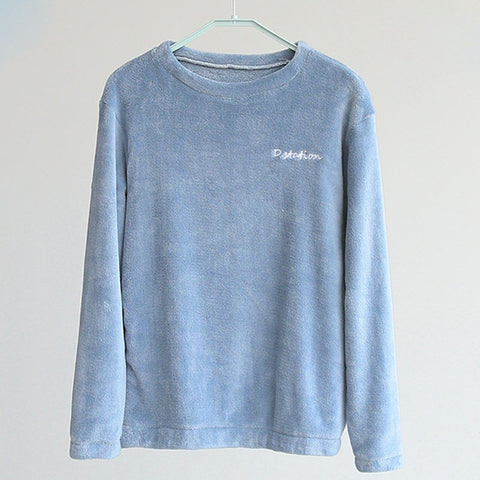 Women Winter Flannel Pajama Set Fleece Pajamas Sleepwear Homewear Thick Warm Velvet Female Suit Fall Sweatshirt Ladies Pyjama