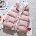 2022 Women Winter Warm Cotton Padded Puffer Vests Sleeveless Parkas Jacket