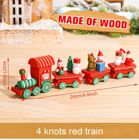 Wooden/Plastic Train Merry Christmas Ornament Christmas Decorations For Home 2022 Xmas Gifts Noel Natal Navidad New Year 2023
