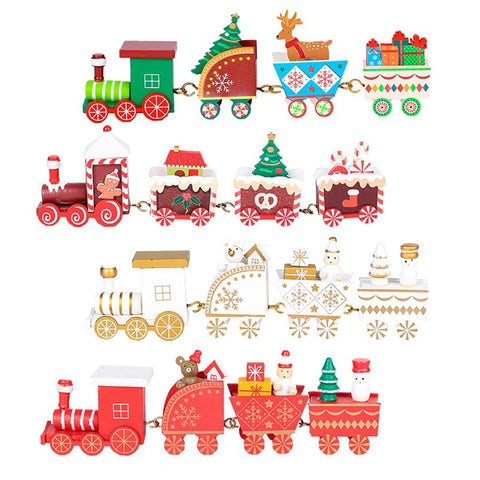 Wooden/Plastic Train Merry Christmas Ornament Christmas Decorations For Home 2022 Xmas Gifts Noel Natal Navidad New Year 2023