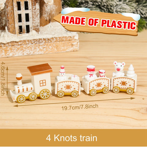 Wooden/Plastic Train Merry Christmas Ornament Christmas Decorations For Home 2022 Xmas Gifts Noel Natal Navidad New Year 2023