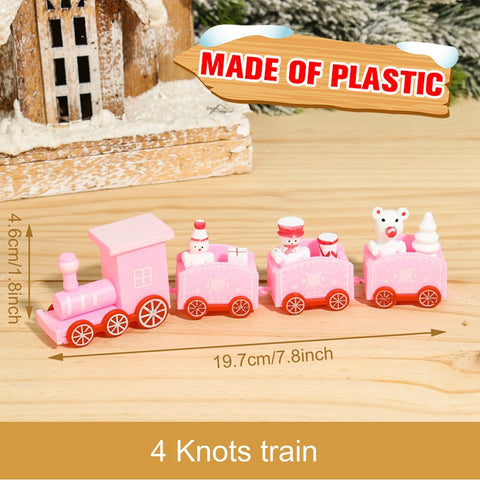 Wooden/Plastic Train Merry Christmas Ornament Christmas Decorations For Home 2022 Xmas Gifts Noel Natal Navidad New Year 2023