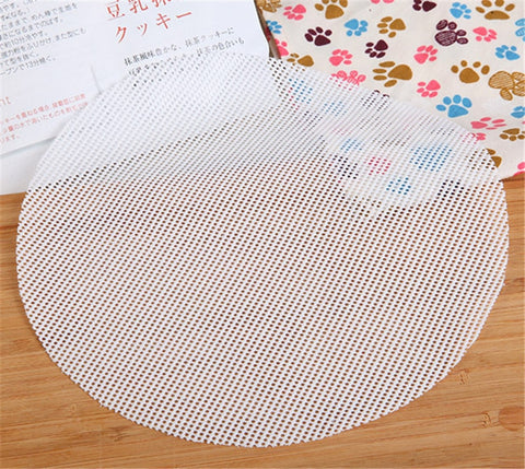 White Round Dumplings bamboo steamer Mat paper Silicone Non Stick Pads Buns Baking Pastry Dim Sum Mesh mat Cooking Accessories
